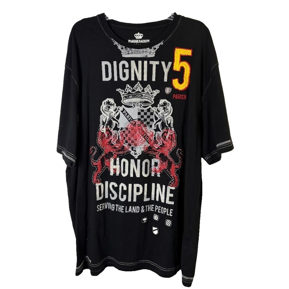 Parish Nation T‎ Shirt Black Noblemen Dignity 5 Men's Size L